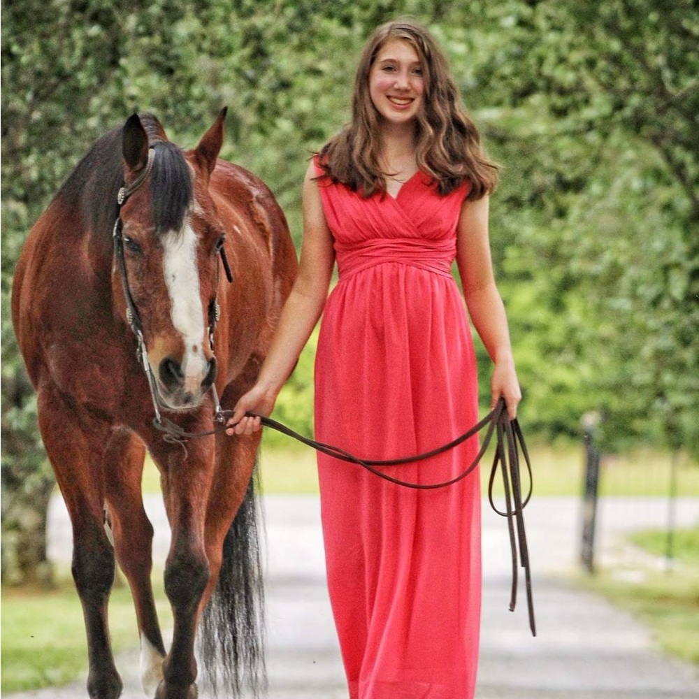 Chic Coral Maxi Dress for Women